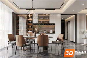 Dining Table Set Skp Files